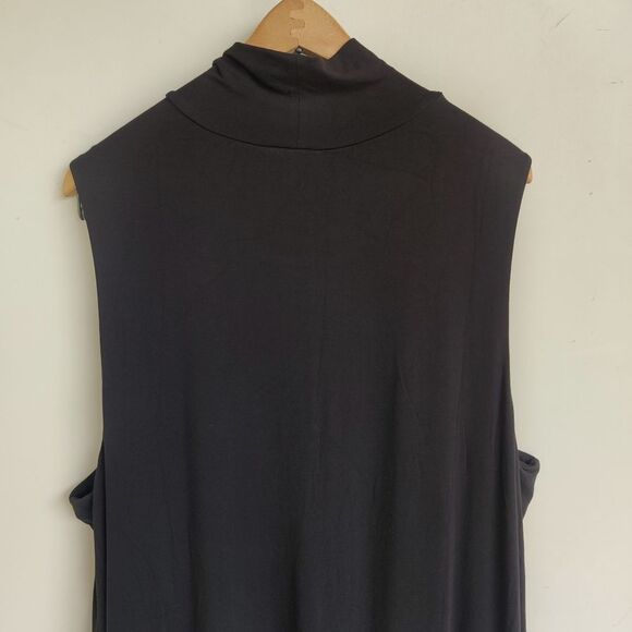 Good American Black Sleeveless Mock Neck Dress Size 5XL New With Tags - Picture 6 of 11